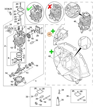 Pokrywa sterowania przepływem powietrza, Stihl 42820873002