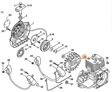 Koło zamachowe, Stihl 41344001200
