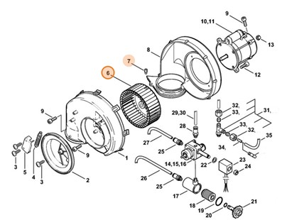 Koło łopatkowe wentylatora, Stihl 47525230300