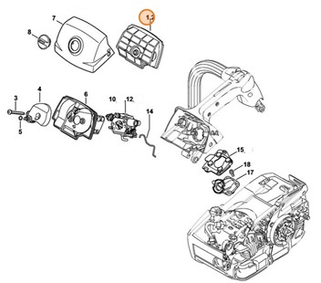 Filtr powietrza, włókninowy, Stihl 11451404400