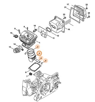 Tłok Ø 52 mm, Stihl 11280302051