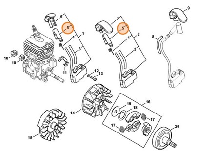 Wtyczka przewodu zapłonowego, Stihl 41444051000