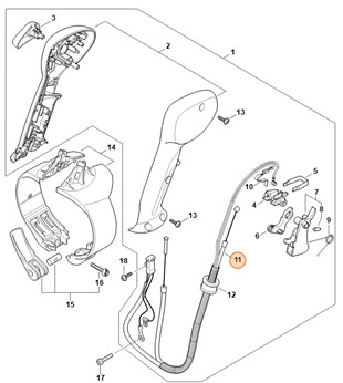 Linka gazu, Stihl 42831801100