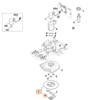 Zabierak kompl., Stihl 63017609701