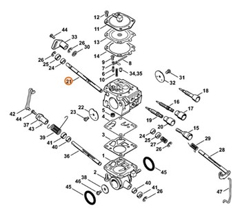 Oś przepustnicy układu rozruchowego, 42241213001