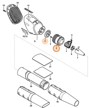 Prostownik strumienia powietrza, Stihl 48667700600