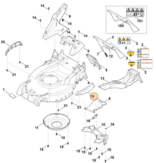 Listwa ochronna lewa, Stihl 63747067300