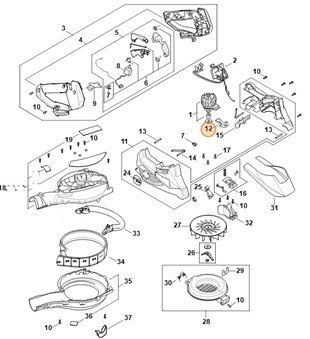 Dźwignia blokady, Stihl HA014357302