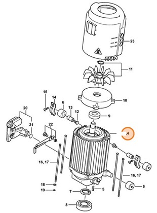 Silnik elektryczny 400 V/50 Hz, 3,5 kW, Stihl 47886000202