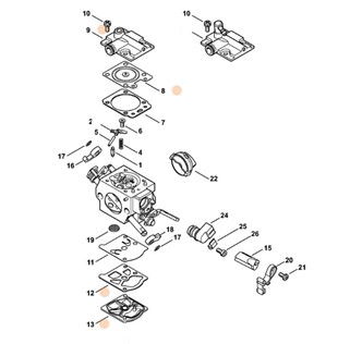 Zestaw podzespołów gaźnika, Stihl 11430071700