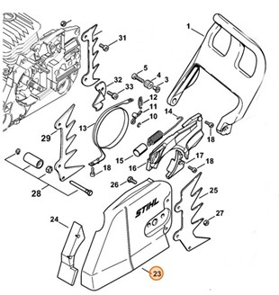 Pokrywa koła napędu łańcucha, Stihl 11226480403