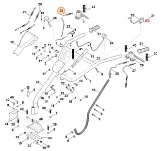 Cięgno sprzęgła biegu wstecznego, Stihl 62517109903