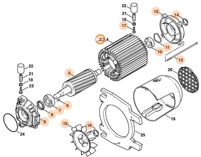 Silnik elektryczny 230 - 400 V/50 Hz, Stihl 47536000200