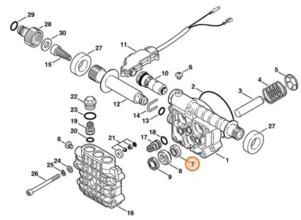 Pierścień uszczelniający wał, Stihl 47557092100