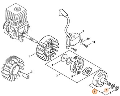Bęben sprzęgłowy, Stihl 41401602910