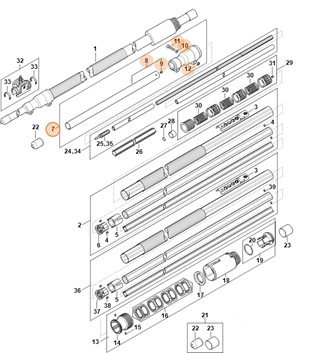 Wysięgnik 25,4 mm, Stihl 41827107138