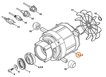 Silnik elektryczny 220 V/60 Hz, Stihl 47756000200