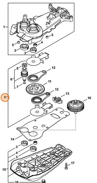 Element blaszany T, Stihl 48696408201