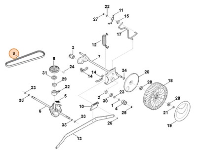 Pasek klinowy, Stihl 63647042100