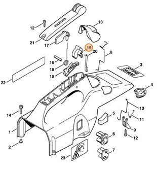 Wałek przełącznika, Stihl 42231820900