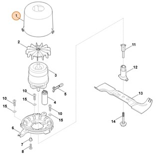 Pokrywa wentylatora, Stihl 63406060101