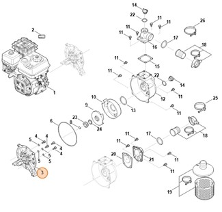 Osłona kompl., Stihl VB037802000