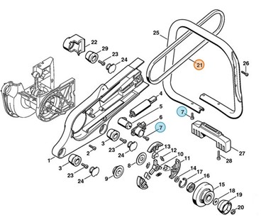Wąski pasek klinowy 10/6x859LW, Stihl 94900007851
