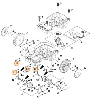 Łożysko kulkowe DIN625-698-2RSR, Stihl 95034219892