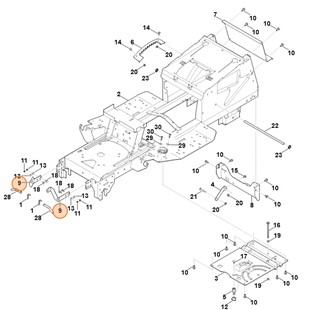 Zestaw zawiasów, Stihl 61700071002