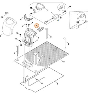Uchwyt kompl., Stihl 63094306815