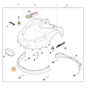 Listwa ochronna przednia, Stihl 63097067306