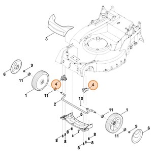 Przedni uchwyt osi, Stihl 63647041200