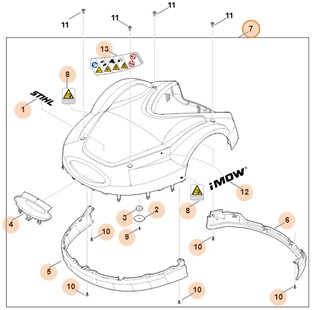 Listwa ochronna przednia., Stihl 63097067307