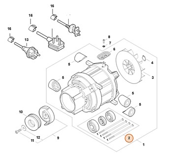 Zestaw łożyska kulkowego, Stihl 49500071010