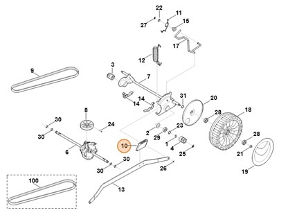 Uchwyty wskaźnika wysokości koszenia, Stihl 63647034000