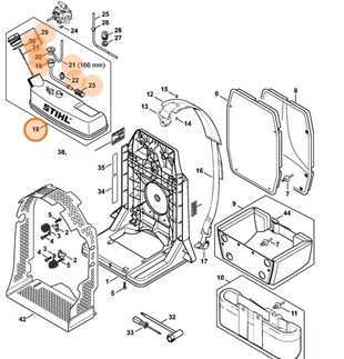 Zbiornik paliwa, Stihl 42033500451