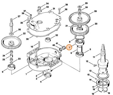 Łożysko kulkowe 6206, Stihl 95030031740