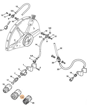 Mufa złącza 3/4", Stihl 42016701705