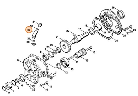 Króciec wlewu oleju, Stihl 47107038000
