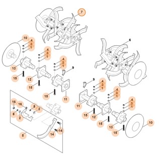 Zespół roboczy kompl., prawy, Stihl 62517100201