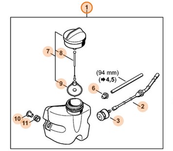 Zbiornik paliwa, Stihl 42283500410