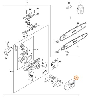 Pokrywa koła napędu łańcucha, Stihl 41826401702