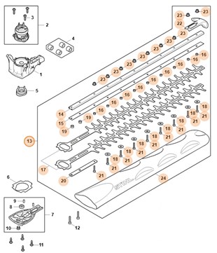 Zestaw urządzenia tnącego 600 mm / 24", Stihl HA067105902