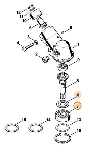 Łożysko toczne, Stihl 41166405101
