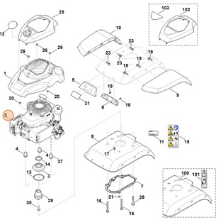 Spalinowy silnik benzynowy HD775 (HD775-3024), Stihl 62420111814