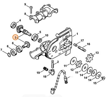 Zestaw zębnika 1,27, Stihl 41826407303
