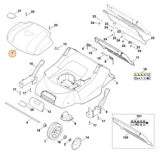 Pokrywa silnika, Stihl 62907065601