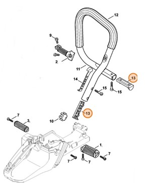 Uchwyt rurowy - wkład, Stihl 11387915100