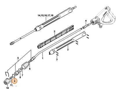 Okrągły pierścień uszczelniający 18,77x1,78, Stihl 96459457630