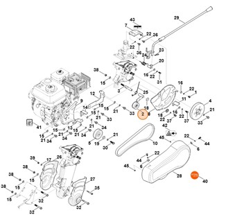 Ramię rolki napinającej, Stihl 62507109200
